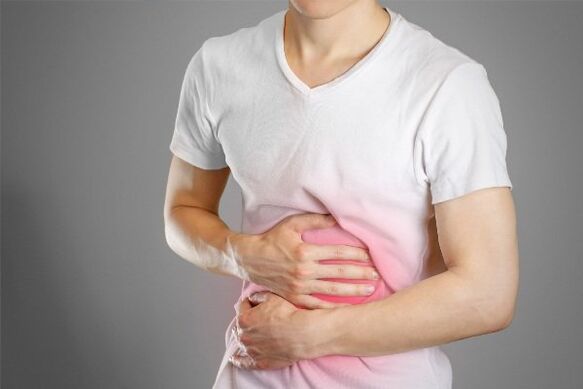 Abdominal pain with amoebiasis