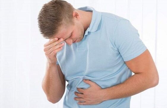 Stomach cramps with ascaridosis