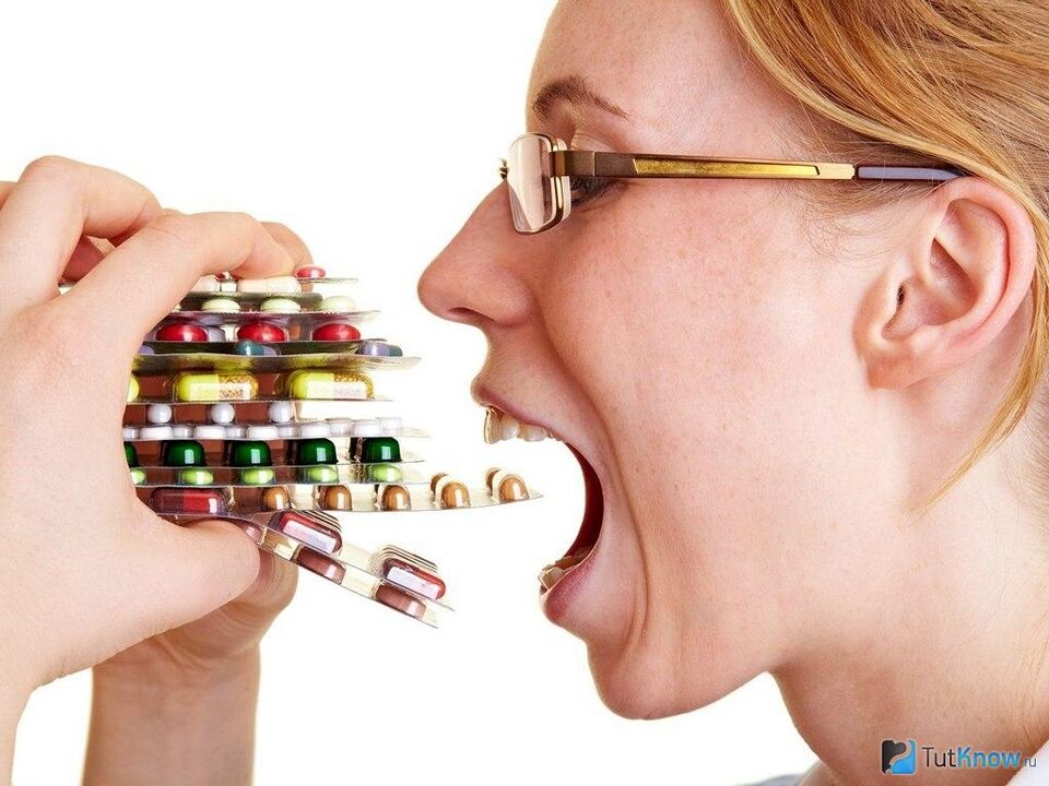 Tablets are intended to destroy worms in the body